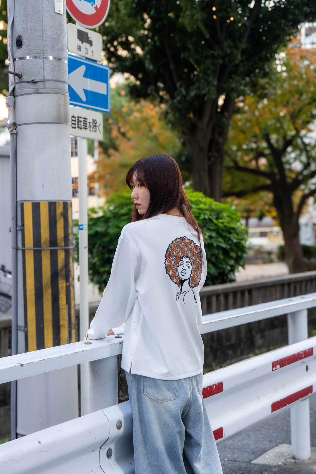 "Ghana" Long T-shirt  Orange